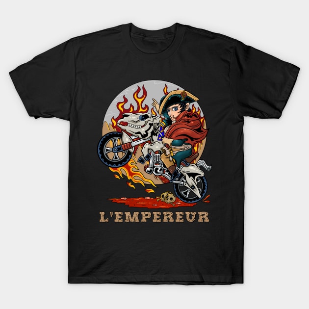 Emperor's Triumph: Napoleon Crossing the Alps in Metal T-Shirt by Holymayo Tee